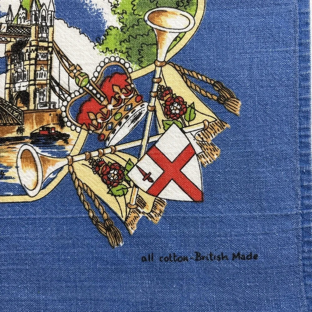 Vintage‎ Sally Jayne London Tea Towel Textiles British Made Historical